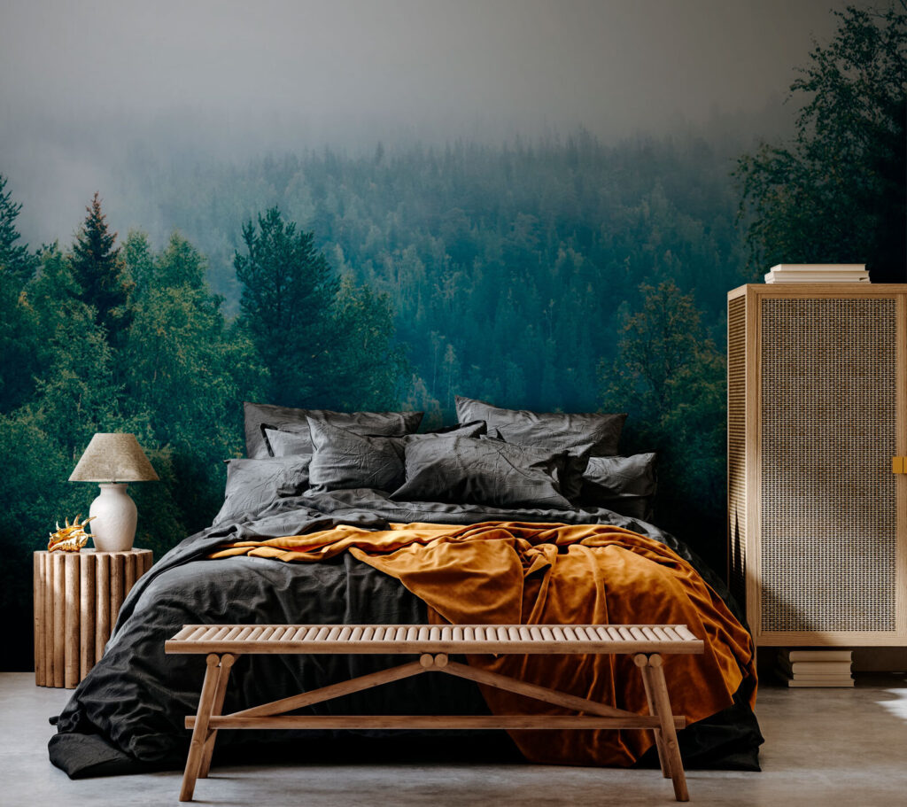 Bos van bomen met mist u74236pib1 1024x911 - Bos van bomen met mist - tegory