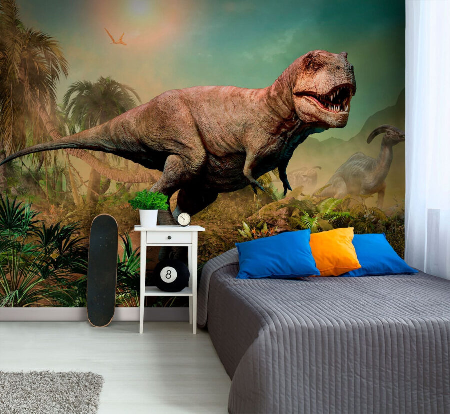 Dinosaurus in een jungle