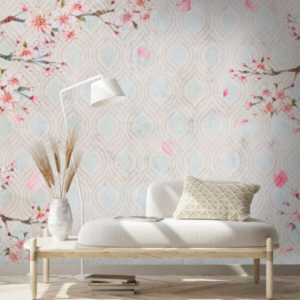 Wit en roze bloemenpatroon Wit en roze bloemenpatroon