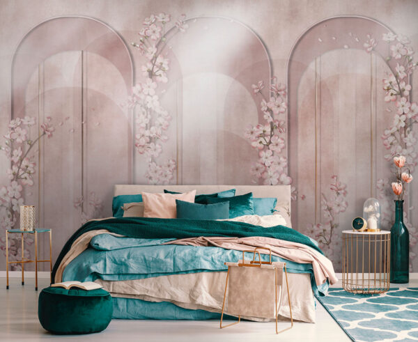 Behang met bloemen Behang met bloemen