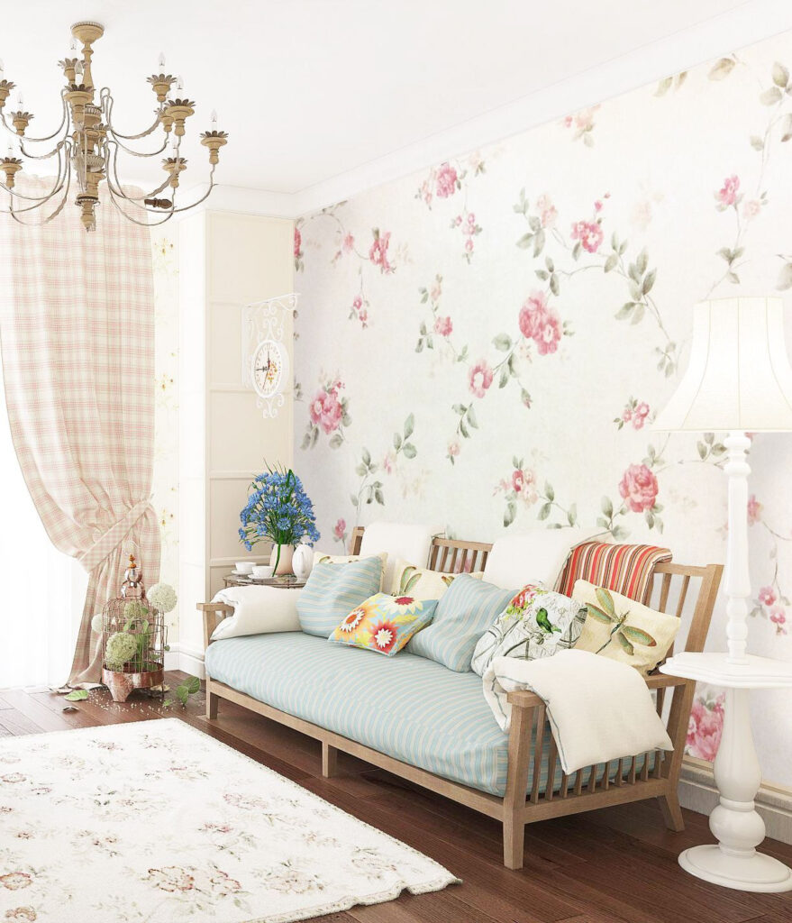 Bloemenpatroon op een muur u77762pig1m 879x1024 - Bloemenpatroon op een muur - tegory