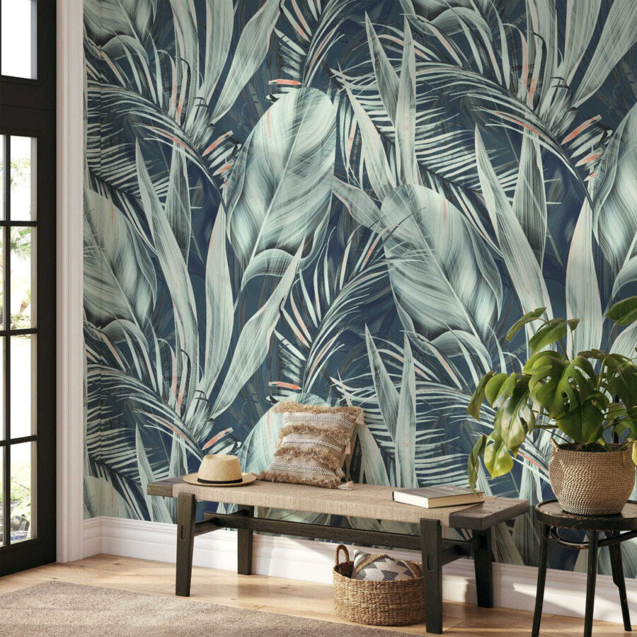 Tropisch gebladerte in serene kleuren