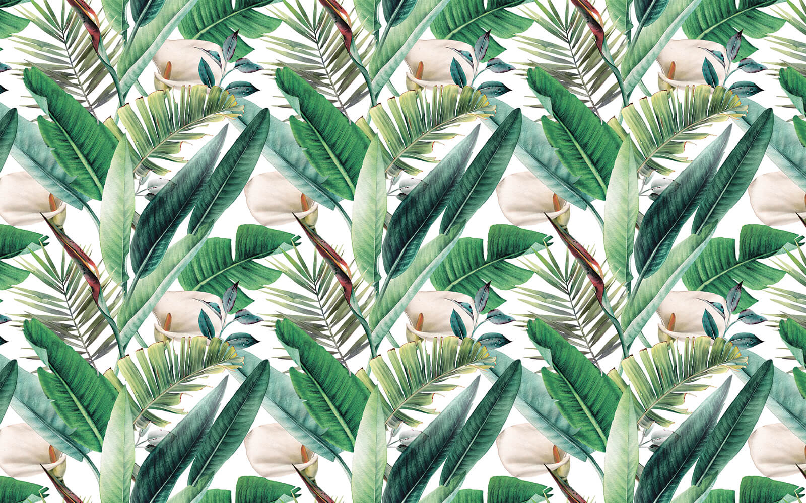 Patroon van groene bladeren en bloemen u79683p - Patroon van groene bladeren en bloemen - tegory
