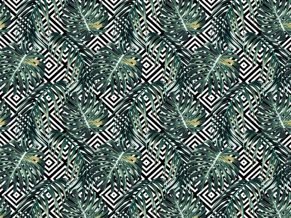 Bladerenpatroon op zwart-witte achtergrond u79688p 1024x768 - Bladerenpatroon op zwart-witte achtergrond - tegory