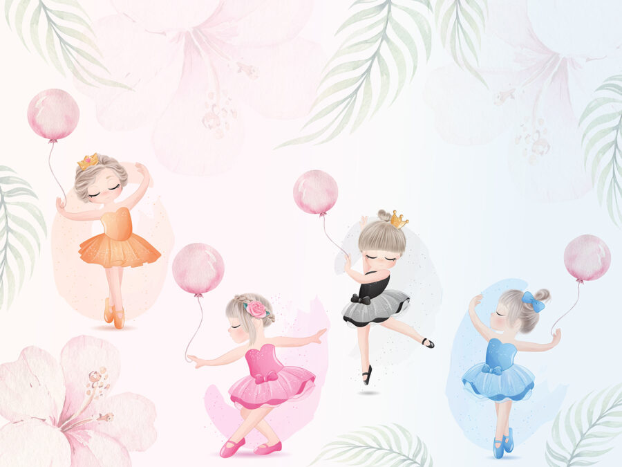 Groep meisjes in tutu-jurken