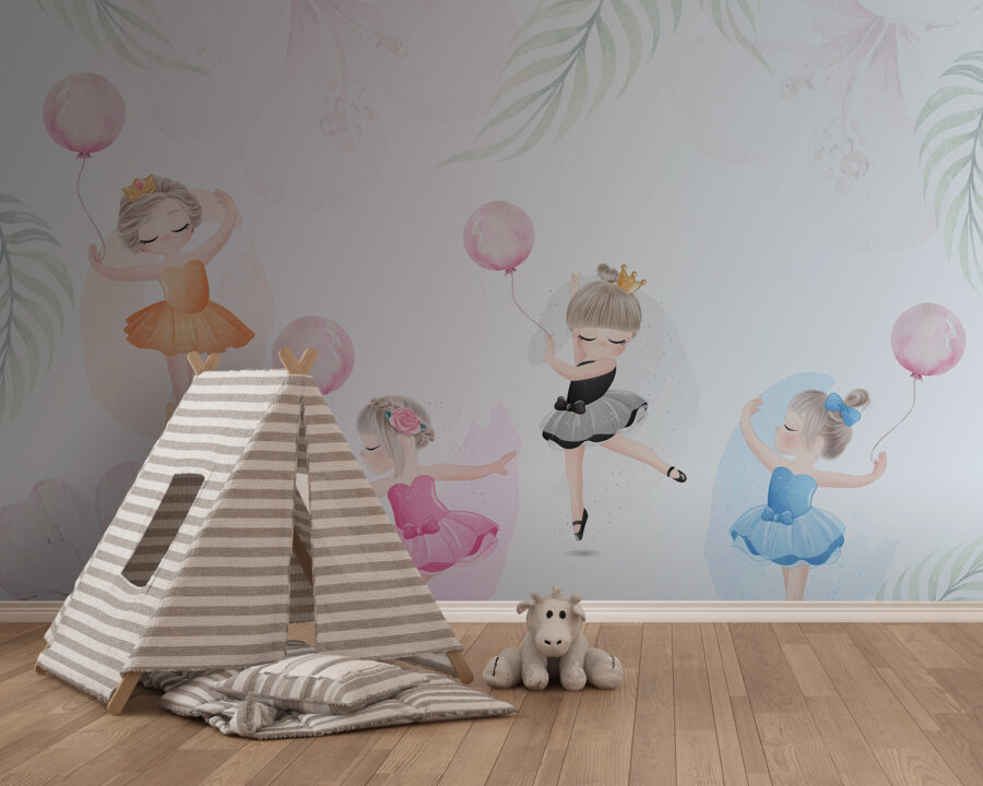 Groep meisjes in tutu-jurken