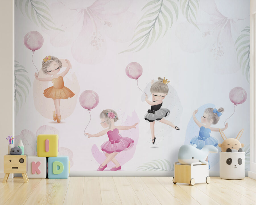Groep meisjes in tutu-jurken