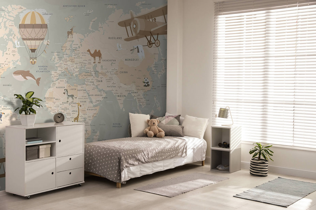 Wereldkaart met vliegtuigen en heteluchtballonnen u79996pir1m - Wereldkaart met vliegtuigen en heteluchtballonnen - tegory