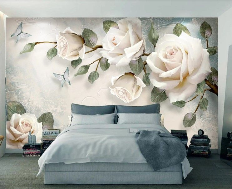 Delicate rozen en vlinders in harmonie