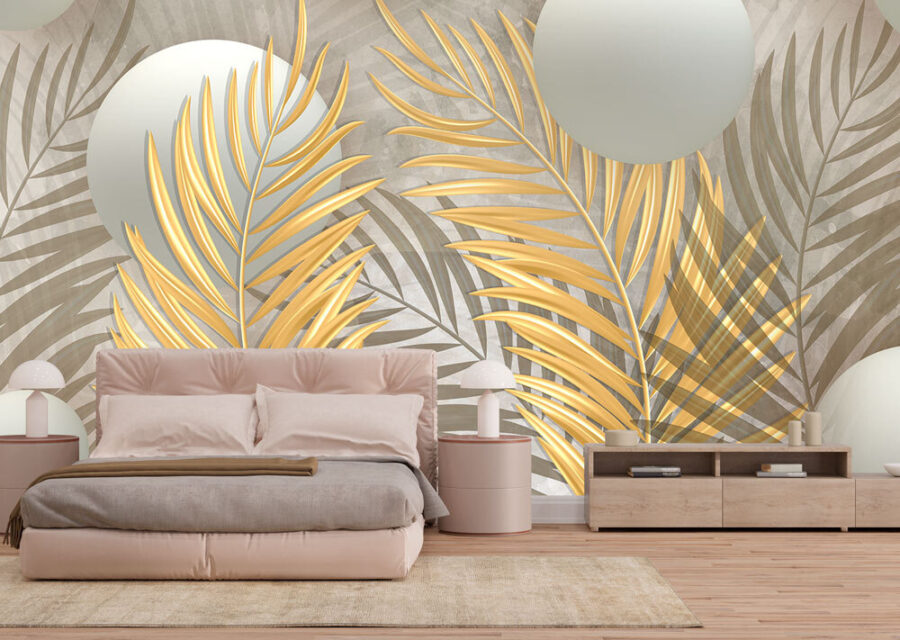 Bollen en bladeren in metallic tinten.