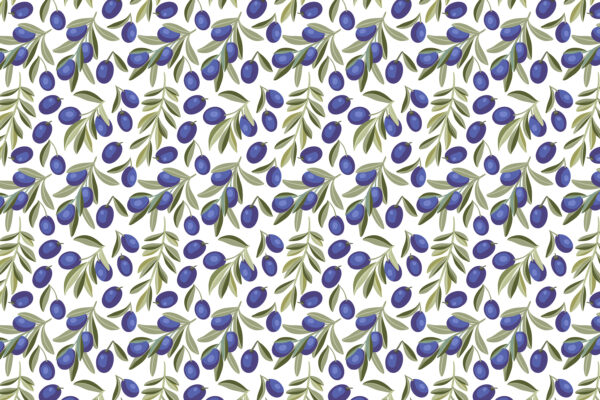Patroon van blauwe bessen en bladeren Patroon van blauwe bessen en bladeren