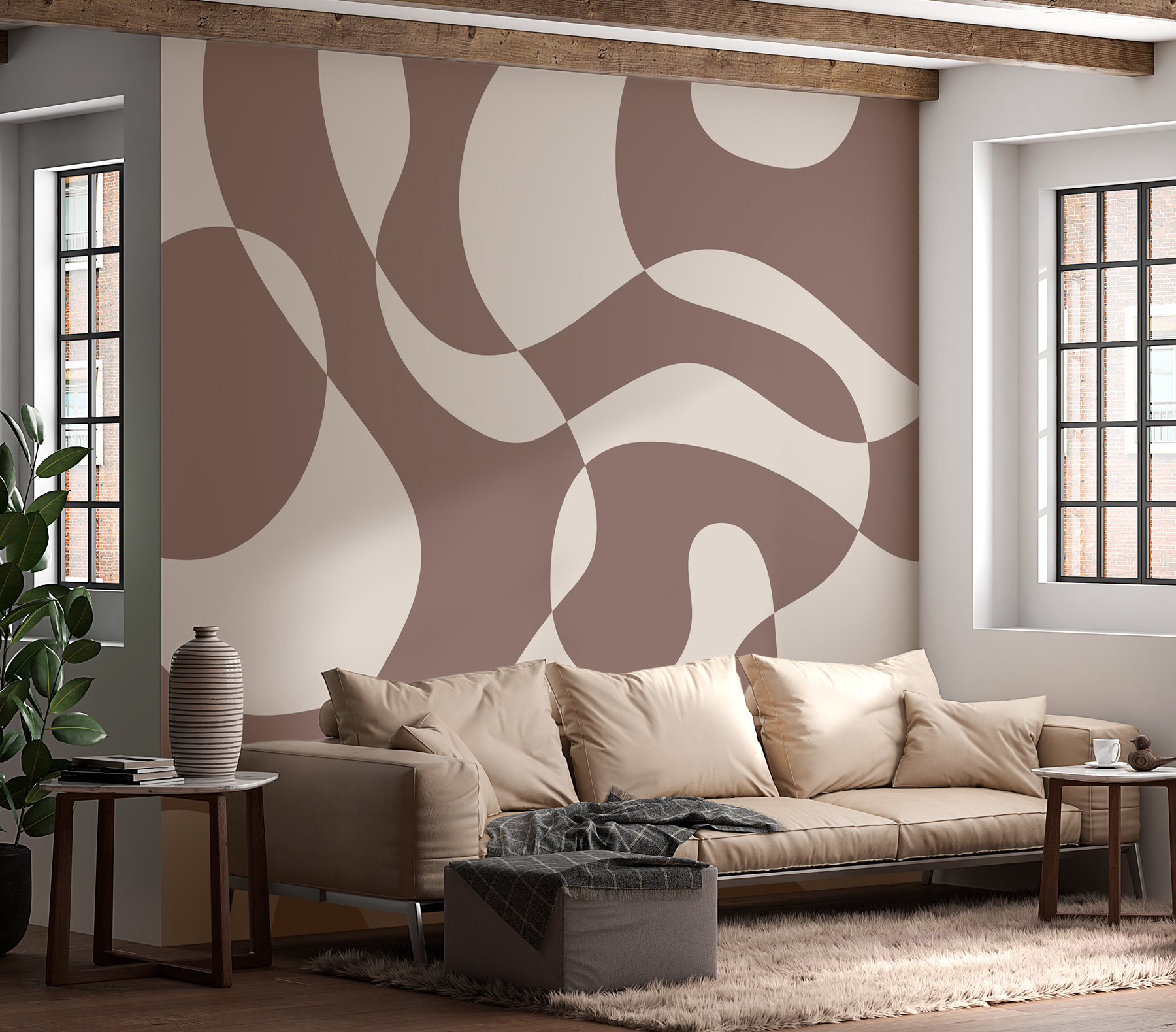 A brown and white pattern
