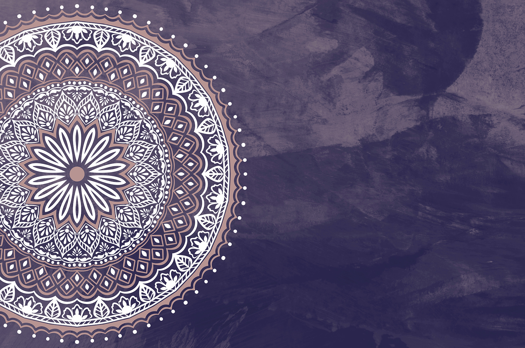 A purple and white mandala