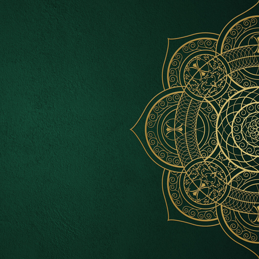 Elegante swirls op smaragdgroen canvas Elegante swirls op smaragdgroen canvas