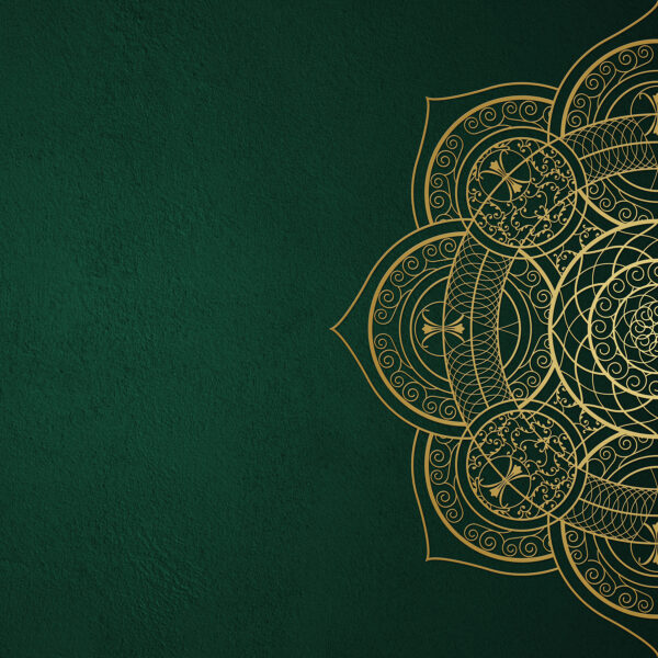 Elegante swirls op smaragdgroen canvas Elegante swirls op smaragdgroen canvas