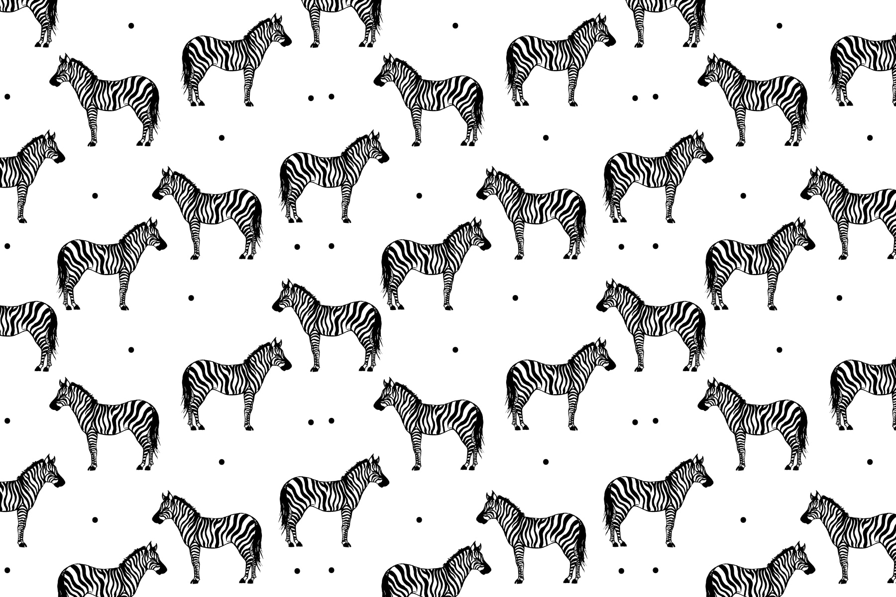 Een patroon van zebra's op een witte achtergrond u98193p - Een patroon van zebra's op een witte achtergrond