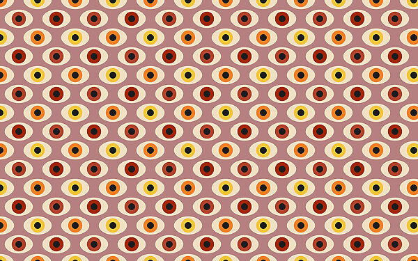 A pattern of colorful ovals