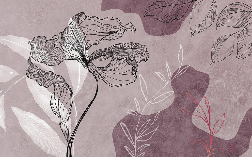 A drawing of a flower