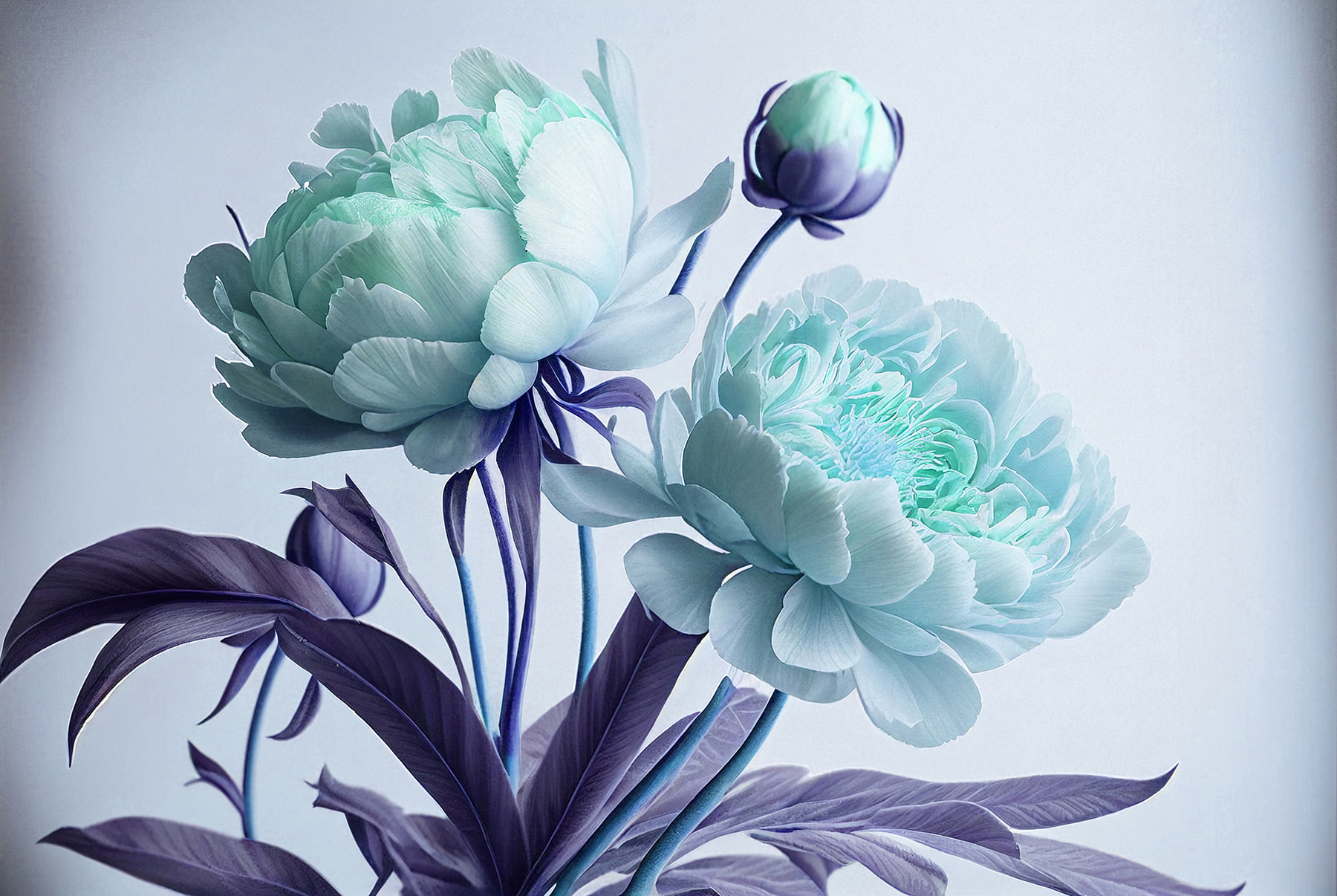 Elegant flowers in soothing colors