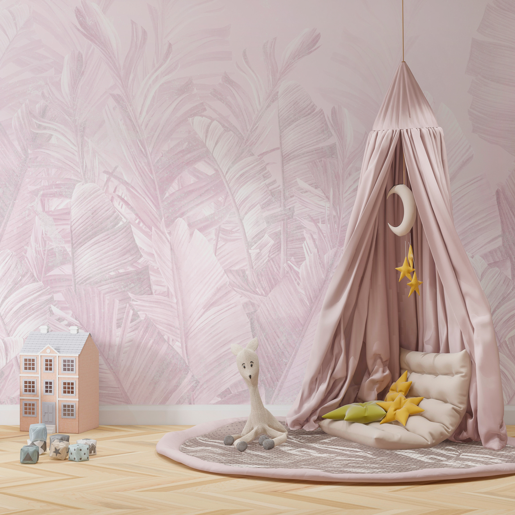 Soft pastel leaves in gentle arrangement Soft pastel leaves in gentle arrangement