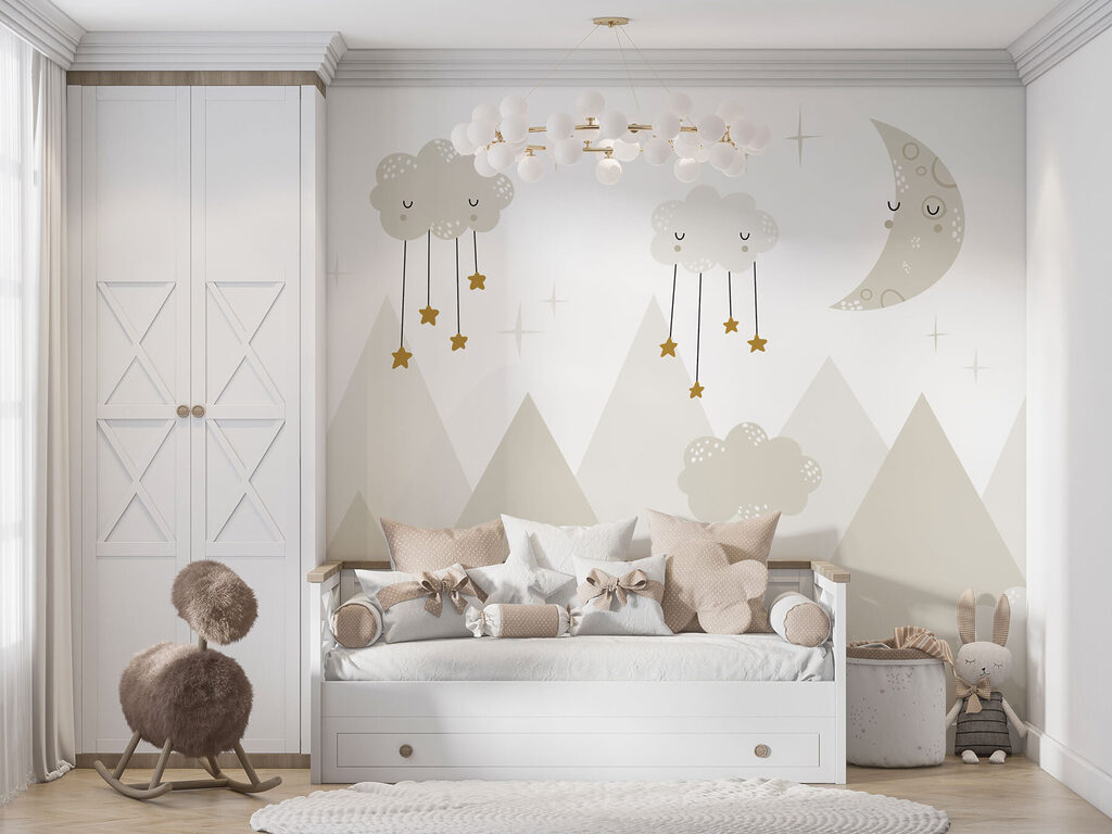 A moon and clouds in the sky A moon and clouds in the sky