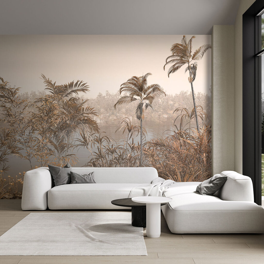 A swamp with plants and flowers