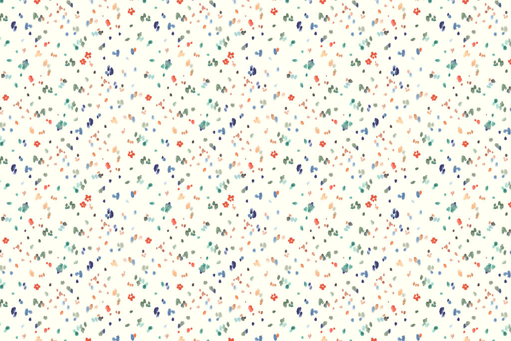 Een kleine kleurrijke vlek op een witte achtergrond Een kleine kleurrijke vlek op een witte achtergrond