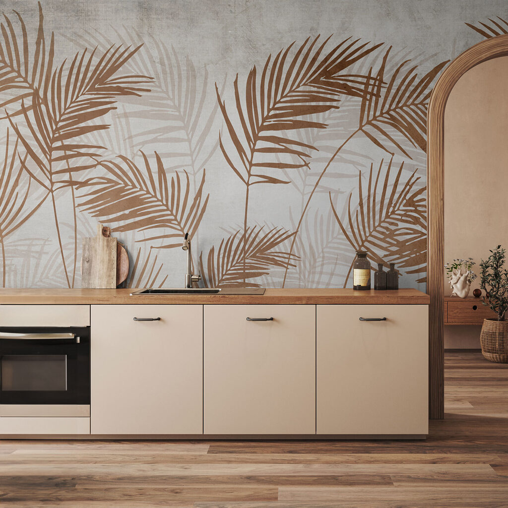 A group of brown leaves