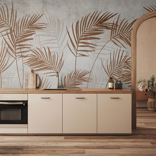 A group of brown leaves