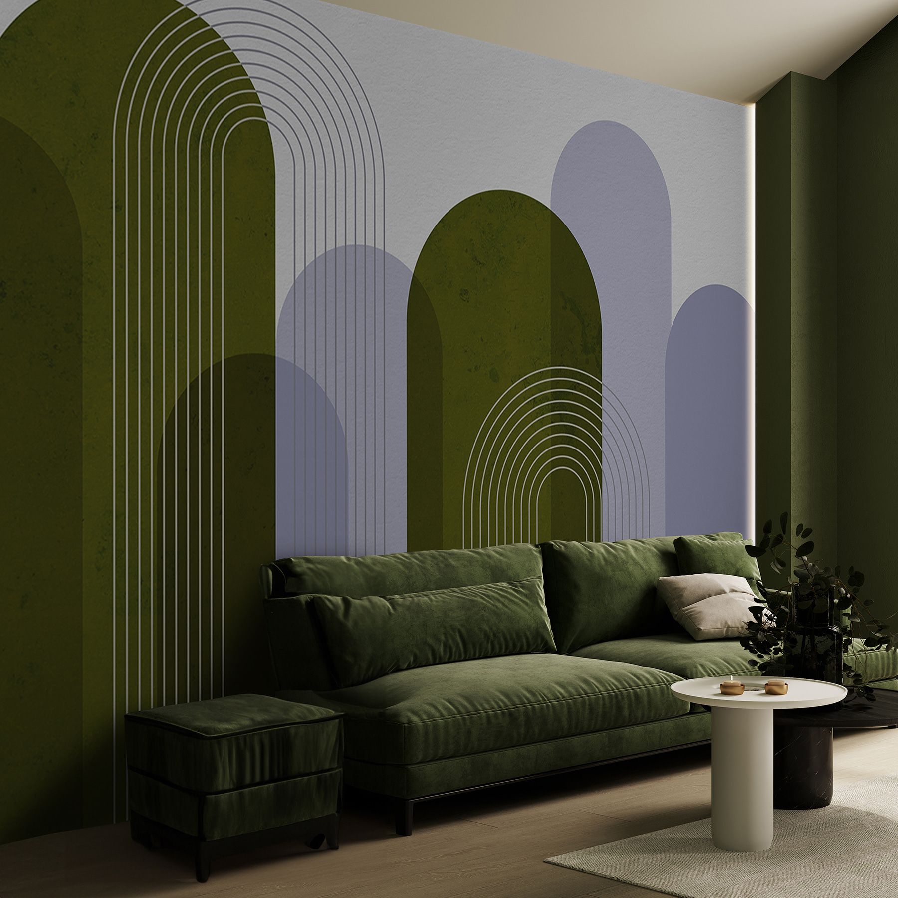A green and purple art