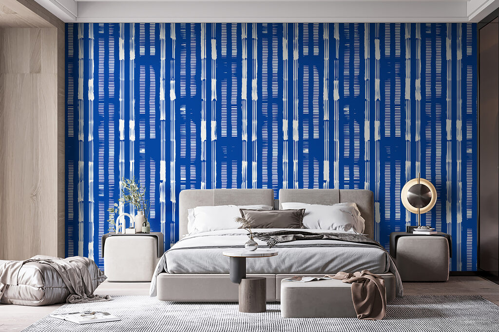 A blue and white striped pattern