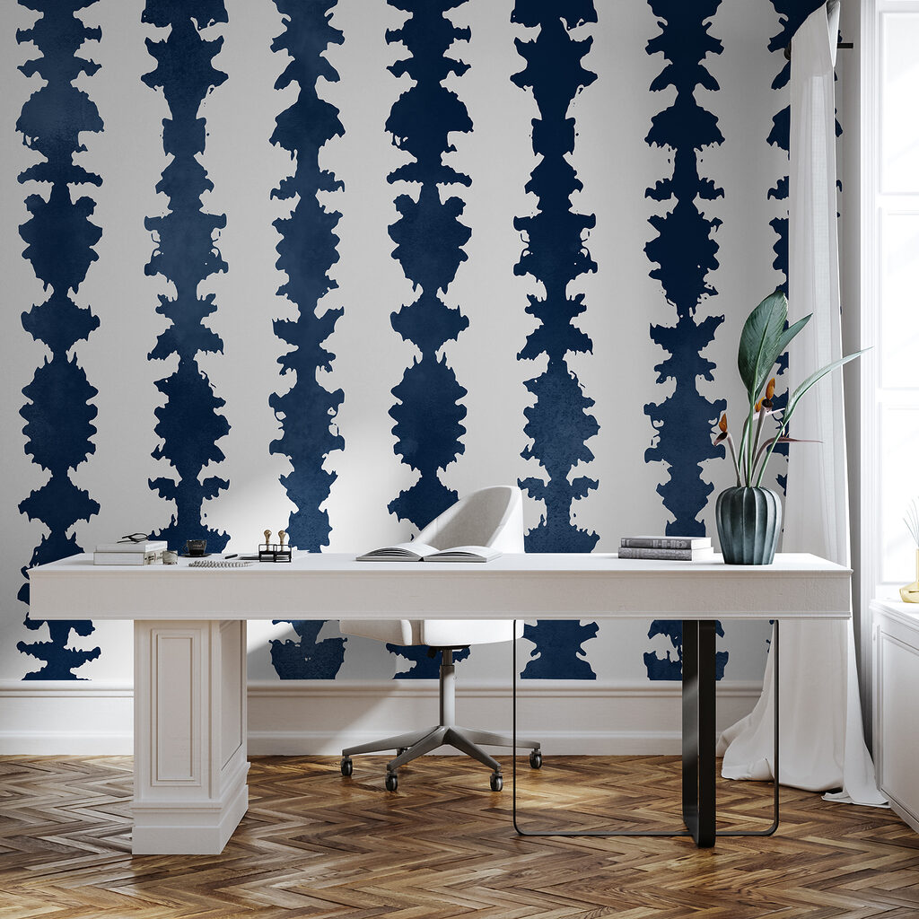 A blue and white striped pattern A blue and white striped pattern