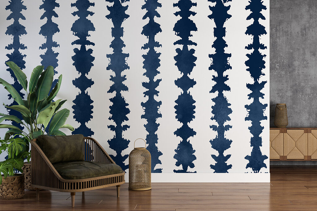 A blue and white striped pattern A blue and white striped pattern