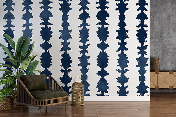Een blauw-wit gestreept patroon Een blauw-wit gestreept patroon