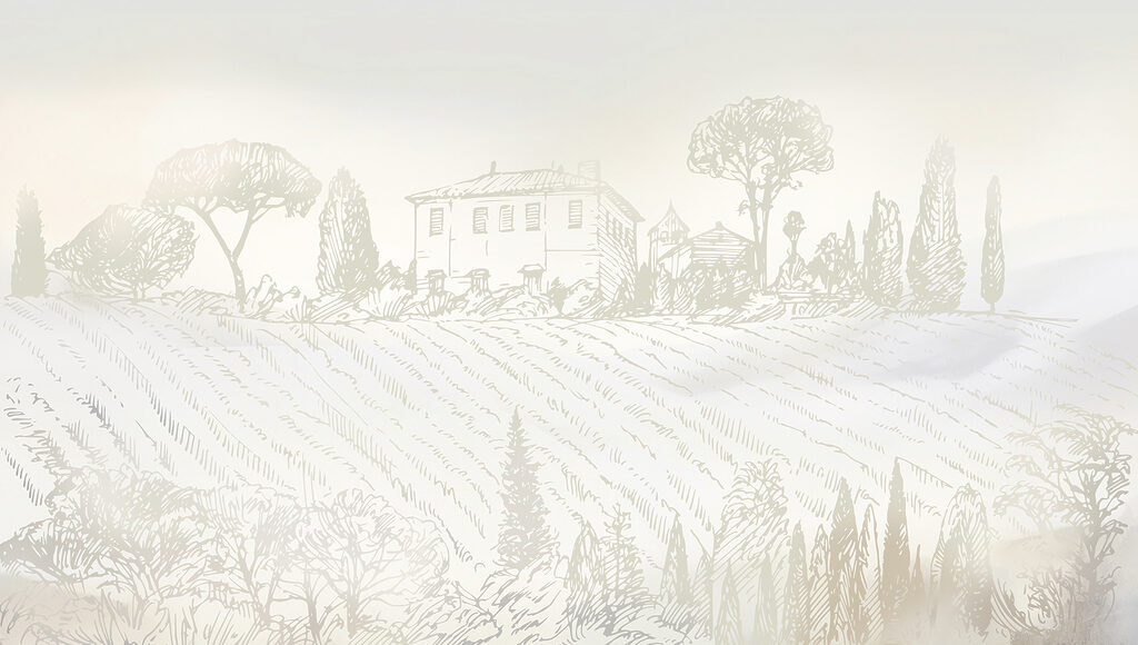 Een tekening van een huis en bomen Een tekening van een huis en bomen