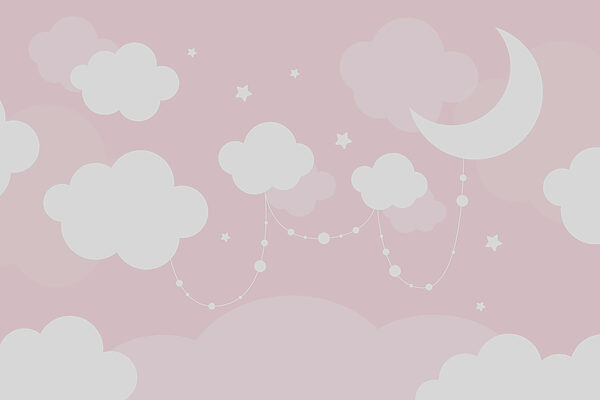 Een maan en wolken aan de hemel Een maan en wolken aan de hemel