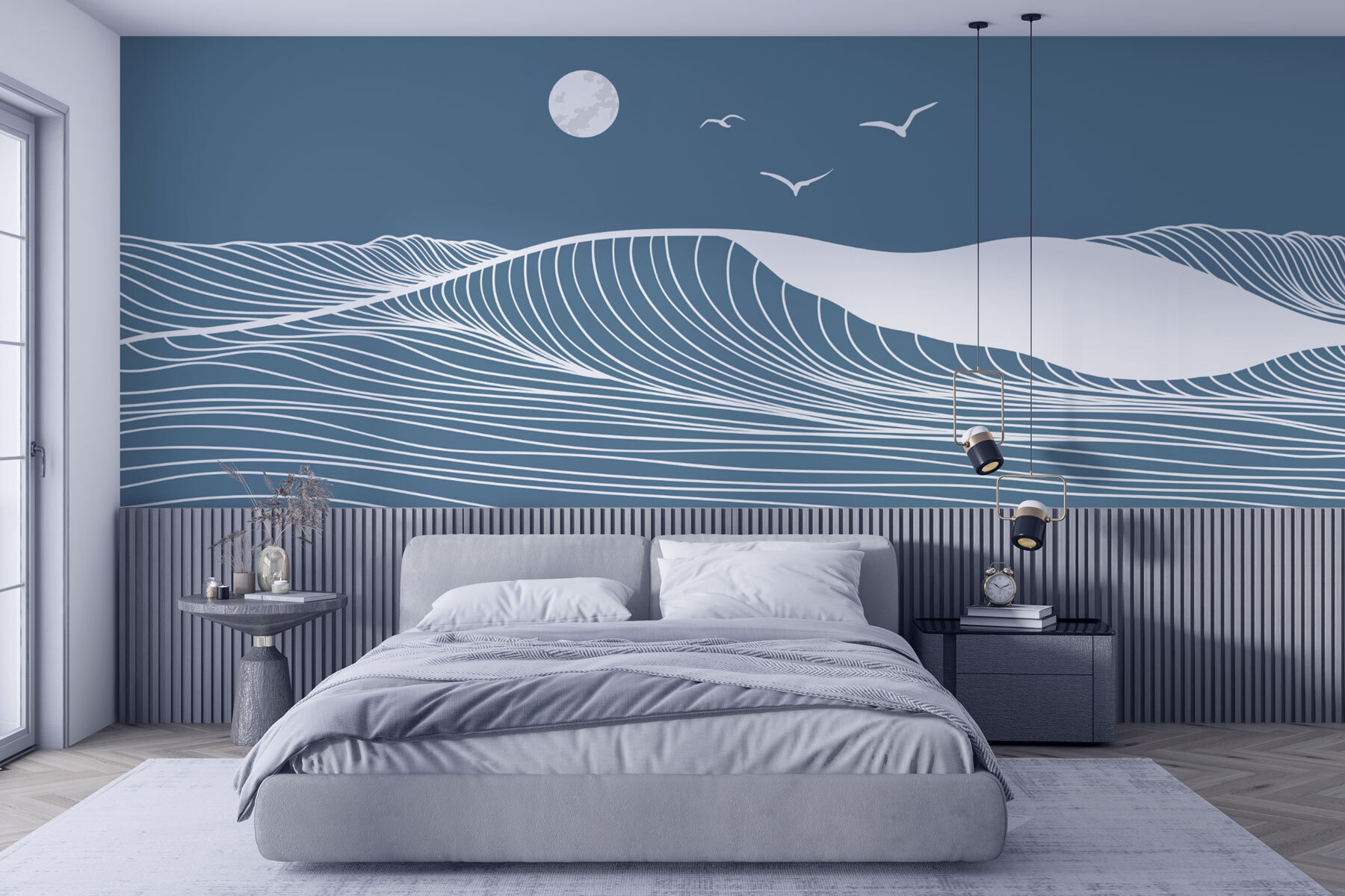 Waves and birds in the sky Waves and birds in the sky