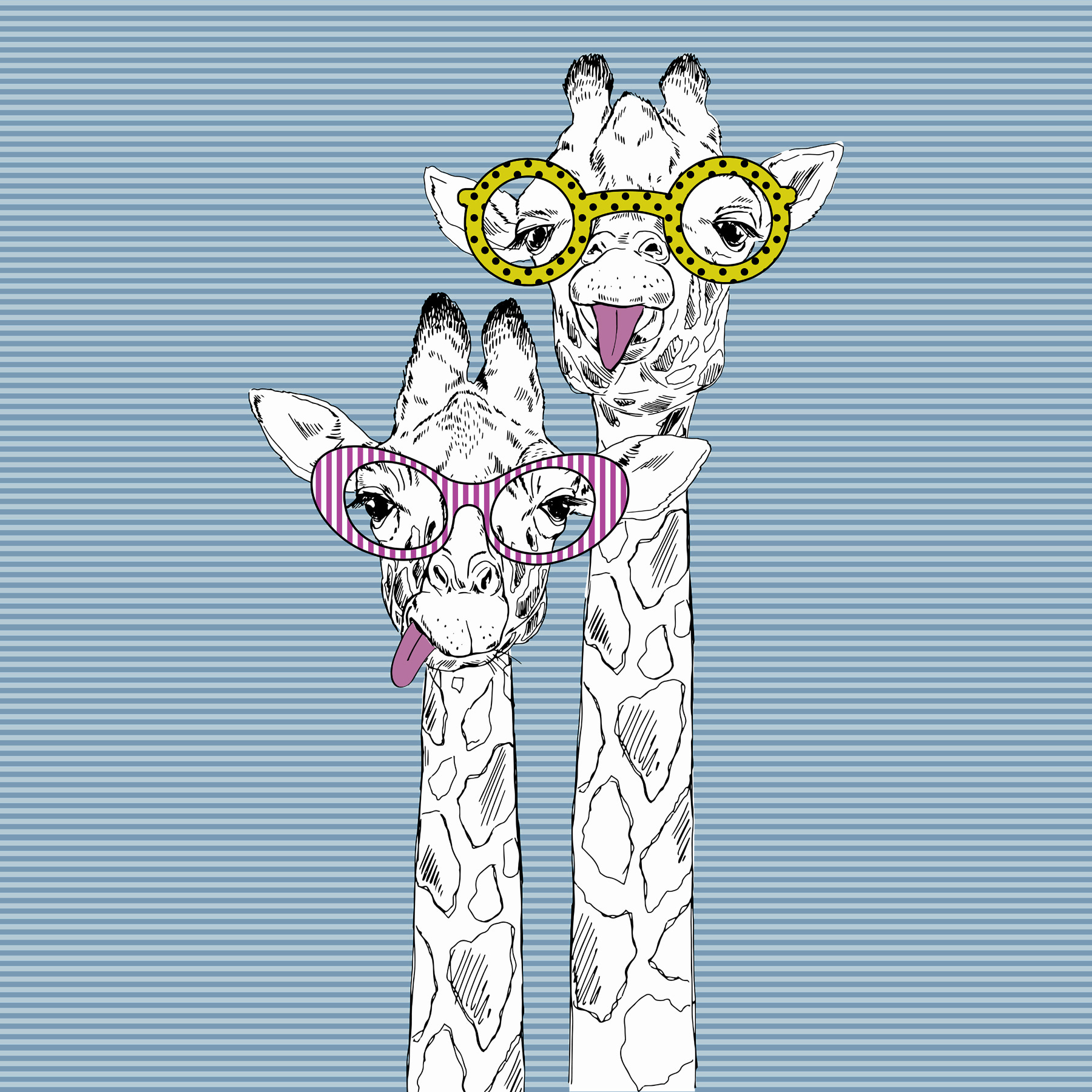 A giraffes wearing glasses A giraffes wearing glasses