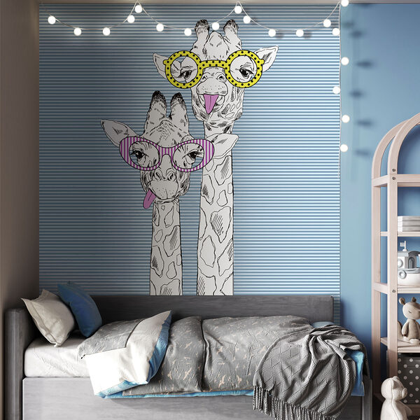 Een giraffe met een bril Een giraffe met een bril
