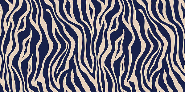 Een blauwe en witte zebraprint Een blauwe en witte zebraprint