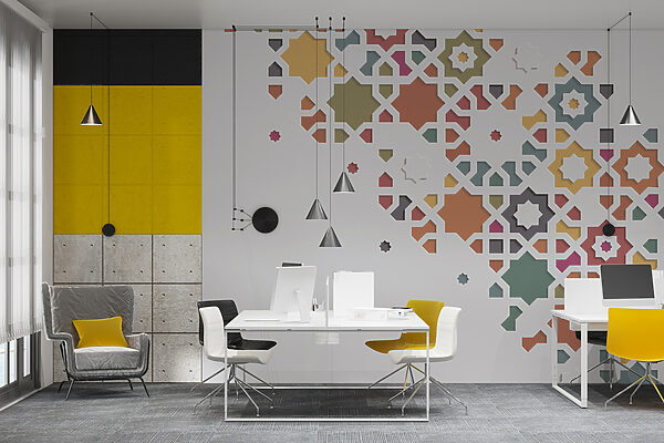 Een witte achtergrond met kleurrijk ontwerp Een witte achtergrond met kleurrijk ontwerp