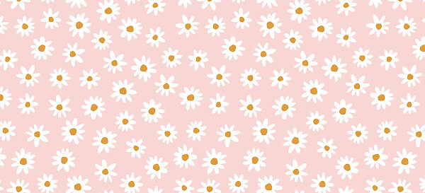 Een patroon van witte bloemen op een roze achtergrond Een patroon van witte bloemen op een roze achtergrond