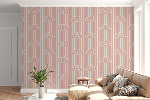 Een patroon van witte en roze lijnen Een patroon van witte en roze lijnen