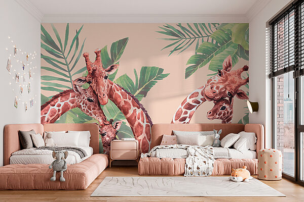 Een groep giraffen met lange nekken Een groep giraffen met lange nekken