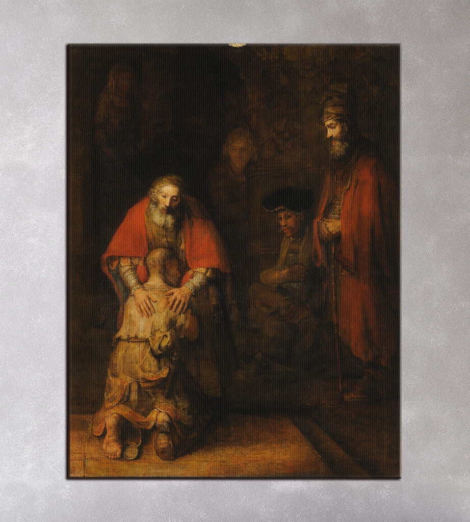 A painting of a group of people A painting of a group of people