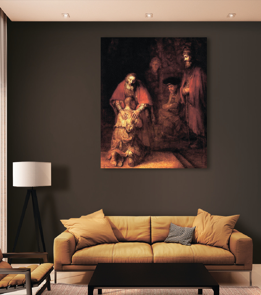 A painting of a group of people A painting of a group of people