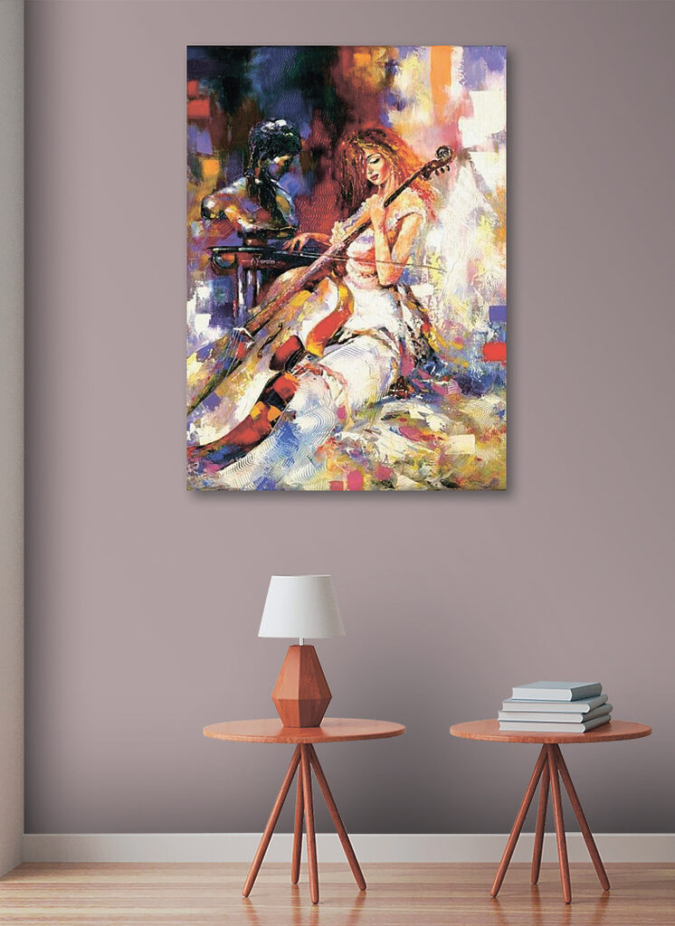 A woman playing a cello A woman playing a cello