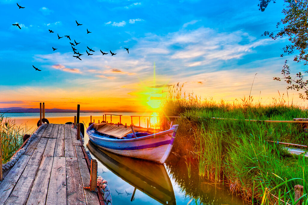 A boat on the water A boat on the water