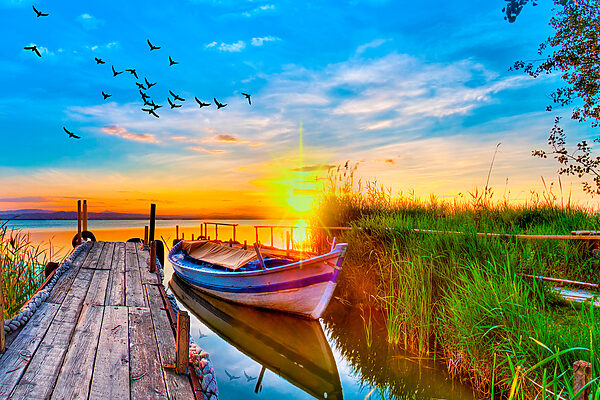 A boat on the water A boat on the water