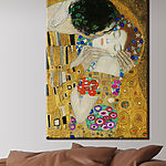 Canvas Schilderijen Een schilderij van een man en een vrouw